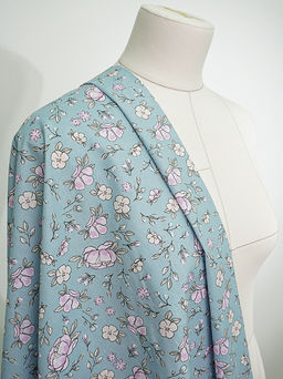 Перкаль "Утренний цвет" цв.серо-голубой, ш.1.5м, хлопок-100%, 100гр/м.кв