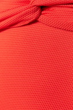 K?rm?z? Dugumlu Dokulu Yuksek Bel Normal Paca Bikini Alt? TBESS23BA00172