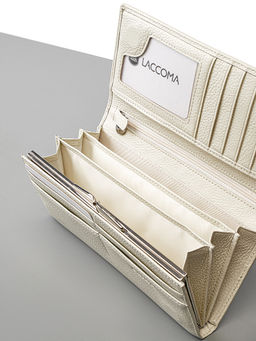 LACCOMA кошелек LA-1071-светло-бежевый натуральная кожа  фото 5