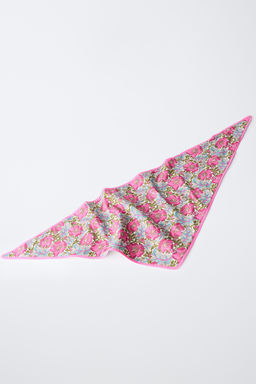 BANDANA ESTAMPADO FLORES MADE WITH LIBERTY FABRIC / Fucsia - Zara фото 4
