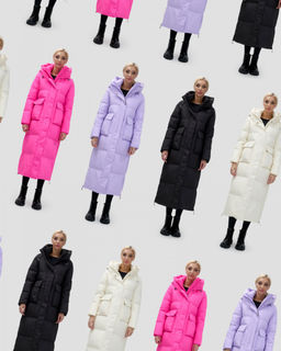 Пальто утепленное стеганное зимнее с капюшоном женское черного цвета 9602Ch - Mtforce фото 10