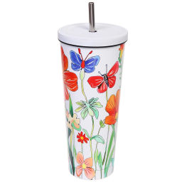 Термокружка 750мл "Лето" с трубочкой