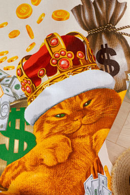 Полотенце пляжное Денежный кот - Натали фото 2