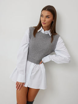 Жилет VN fashion 1028 серый