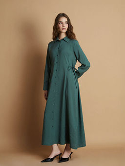 Modal Kar???ml? G?mlek Elbise