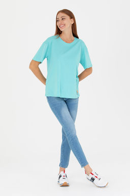 Kad_n Mint Bisiklet Yaka Ti__rt