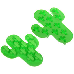 Цена за 5 шт. Форма для льда силиконовая "Кактус" 18*14,5см, цвета микс