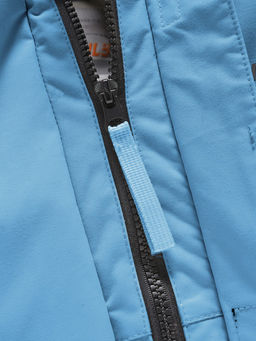 Парка зимняя подростковая для девочки с капюшоном и мехом бирюзового цвета 9534Br