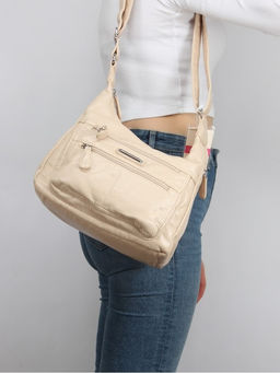 Сумка женская искусственная кожа Guecca-108, 2отд, плечевой ремень, св.бежевый SALE 264030 - Adelia фото 9