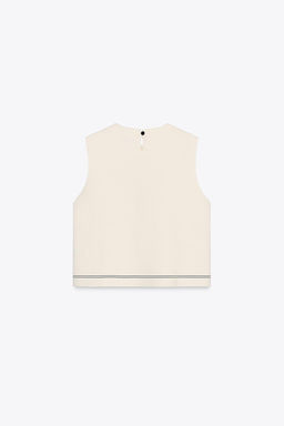 KNIT TOP WITH TRIMS - Zara фото 5