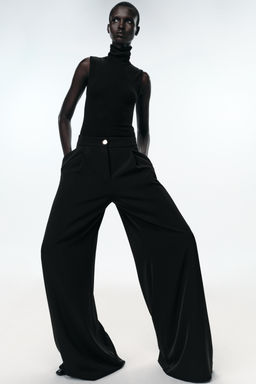 FLOWING PALAZZO TROUSERS - Zara фото 3