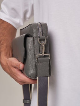 Мужская кожаная сумка Bora DBR 7113 мышиный фото 6