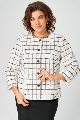 Жакет БелЭльСтиль 861 бело-черный