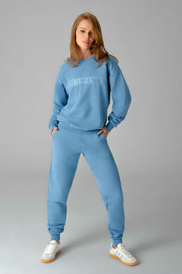 Арт. 2520/3  Костюм с брюками женский 44-52 (5 шт) Цвет:верх-голубой,низ-голубой