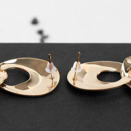 Серьги металл Атмосфера капля в капле, цвет золото - Queen fair фото 3