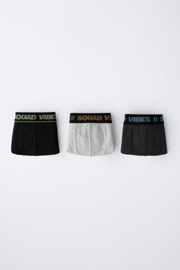 6-14 YEARS/ THREE-PACK OF TEXT BOXERS - Zara фото 5