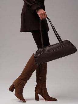 Кожаная сумка Roxy DBR 31186 коричневый торф  фото 6