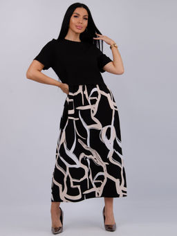 Платье "Виттория 17" абстракция, вискоза/кулирка