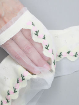 Носки Прозрачные р.35-40 Flowers Дорожка цветов - Krumpy фото 3