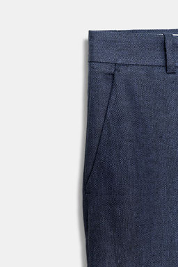 PANTAL?N ESPIGA 100% LINO / ?ndigo - Zara фото 7