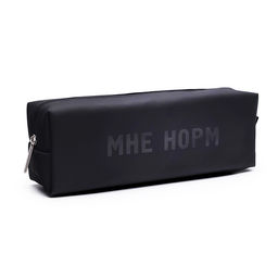 Пенал-косметичка "Мне норм" 21,5x8x5 см, износостойкая матовая искусственная кожа до -40C, отделение на молнии, прямоугольный для 75 предметов, черный