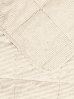 Покрывало вельвет 200x240 молочный вельвет