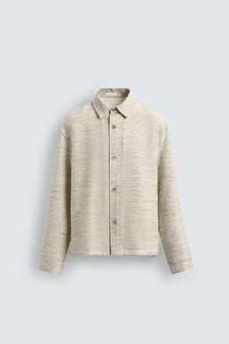 CONTRAST TEXTURED OVERSHIRT - Zara фото 6