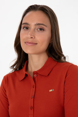Kad_n Kiremit Basic Polo Yaka Sweatsh_rt Sepette S_rpriz _ndirim - U.s. polo assn фото 9