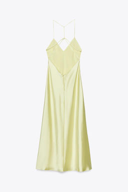 SATIN MIDI DRESS WITH STRAPS ON THE BACK - Zara фото 14