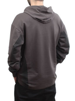 2649 GRAY/BLACK Толстовка мужская (75% хлопок, 20% полиэстер, 5% спандекс)