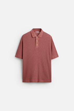 OPEN TEXTURED POLO SHIRT - Zara фото 2