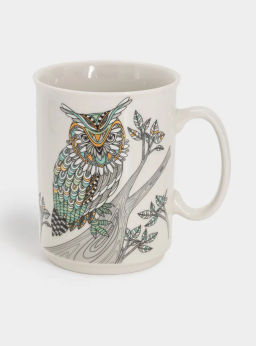 Кружка, 415 мл, фарфор N, белая, Сова, Wild - Anna lafarg фото 4
