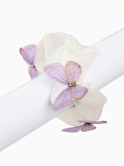 Цена за 2 шт. Резинка для волос «Бабочки» бежевая, Принцессы