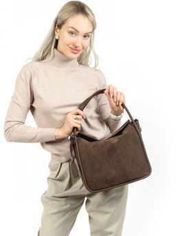 LACCOMA сумка АУ4818Ф-капучино натуральная замша хлопок  фото 2