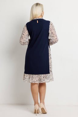 Платье женское 6165/04/Синий, бежевый