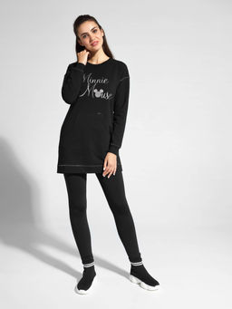 CONTE Хлопковая туника с мерцающей надписью Disney LTH 954 royal black royal black