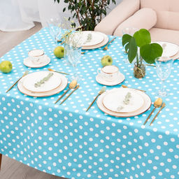 Скатерть Доляна Лесная голубика 150х180 см, 100% хлопок  фото 3