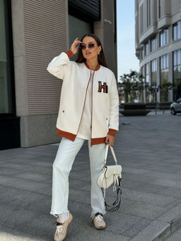 Бомбер DilanaVIP 2068 белый - Dilana vip фото 7