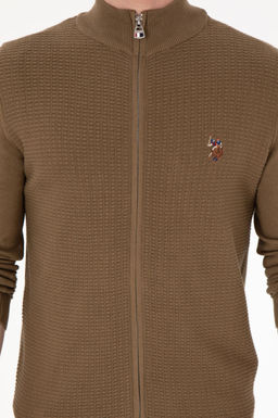 Мужской базовый трикотажный кардиган цвета хаки Неожиданная скидка в корзине - U.s. polo assn фото 13