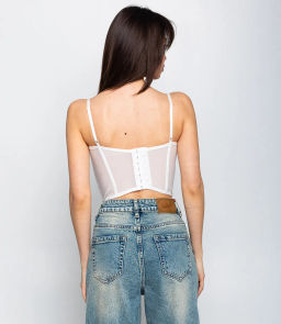 Топ #КТ1941, белый - Dommod фото 3