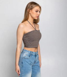 Топ #КТ266 (2), коричневый,серый