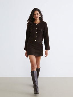 Beli Fermuarl? Ekose A Kesim Mini T?vit Etek