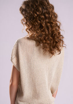 SS-2465 Трикотажный льняной кардиган