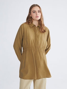 Oversize Modal Kar???ml? Kad?n G?mlek Tunik