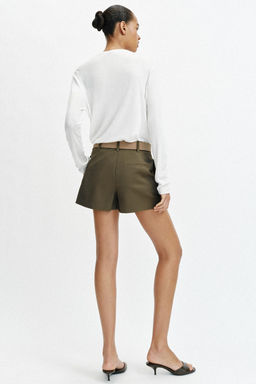 FALDA PANTAL?N CINTUR?N / Khaki - Zara фото 6