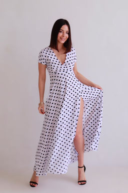 Martichelli Платье белое в горошек  фото 8