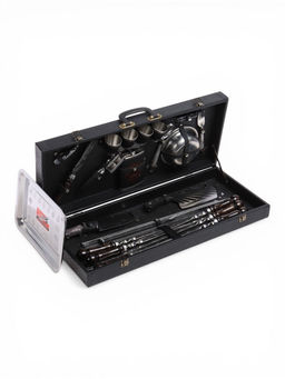 Набор с шампурами подарочный «Охотник», в кейсе из эко-кожи