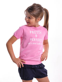 Футболка с принтом для девочки UD 0735 голубой - Mini maxi фото 10