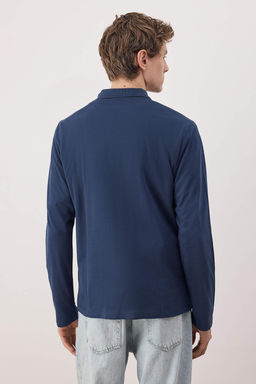 TRENDYOL MAN Beyaz %100 Pamuk Slim/Dar Kesim Uzun Kol Basic Polo Yaka T-shirt TMNAW25PO00000 - Trendyolmilla фото 11