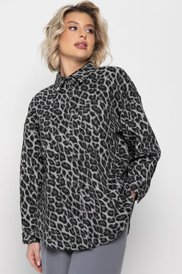 Рубашка Дарлин (серо-черная) Б14960-18М